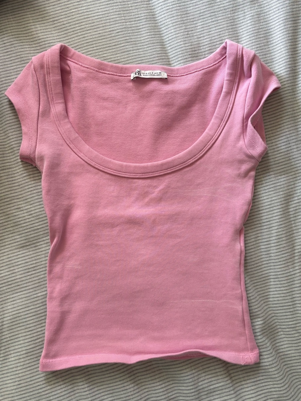 Zara pink scoop neck top